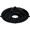 Ekena Millwork Attica Ceiling Medallion (Fits Canopies up to 5"), Hand-Painted Black Pearl, 18"OD x 4"ID x 5/8"P CM18ATBPS - alternate 2